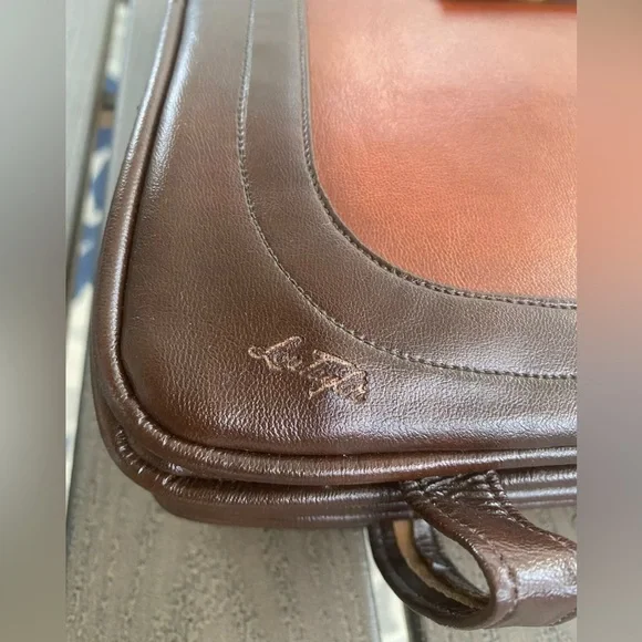 Lou Taylor Italian Vintage Triple Clasp handbag with mirror - Picture 3 of 6